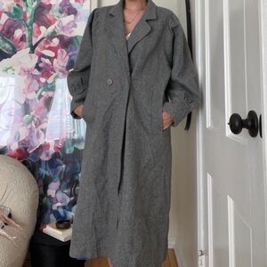 Grey wool overcoat